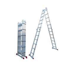 3.6m aluminum folding ladder four parts big hinge joint multi purpose ladder
